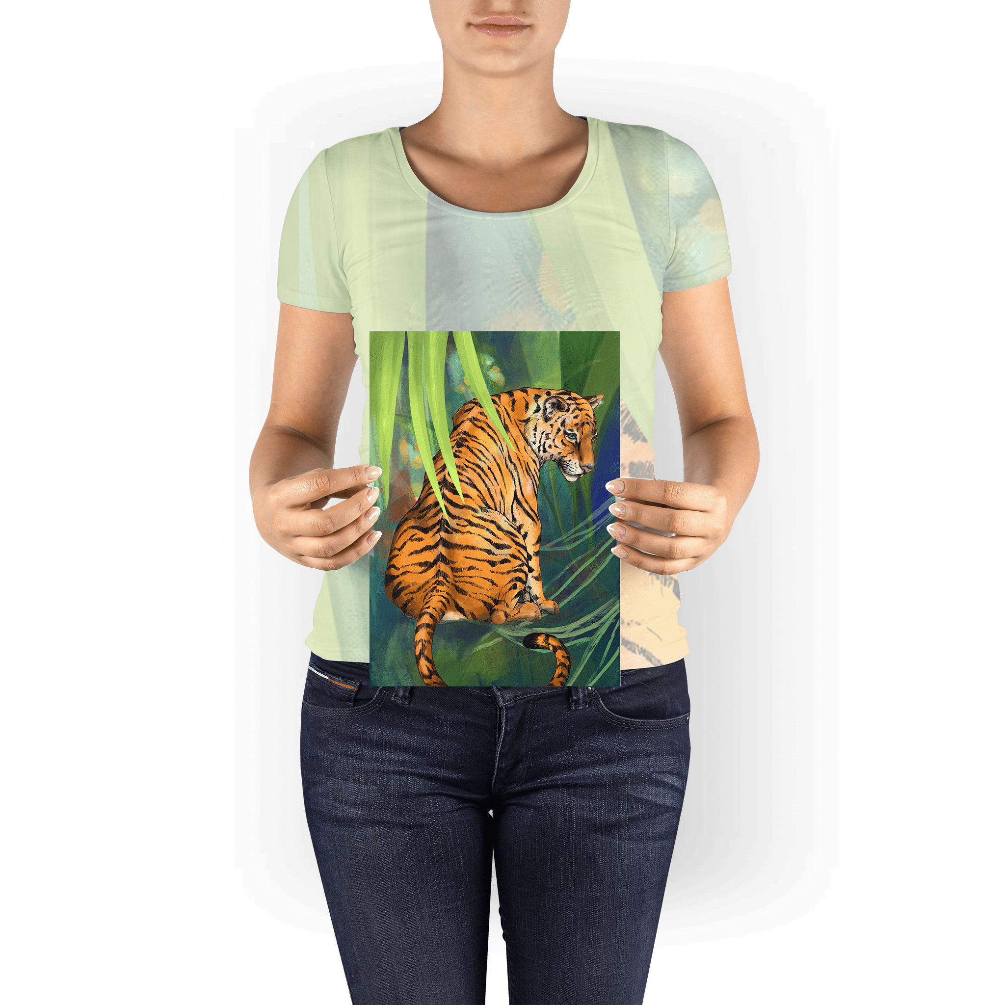 Jungle Stripes Giclée Art Print Pawky Paws A4 (21 X 29.7 cm) Art Print