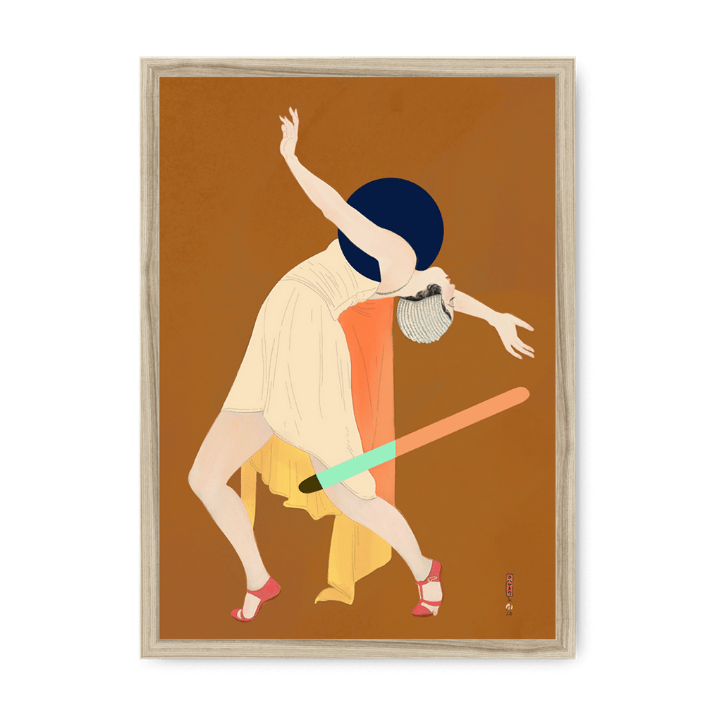 Dancer (Kobayakawa Kiyoshi X diedododa) Framed Print Movements A4 Portrait / Natural Frame Framed Print