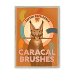 Caracal Brushes Giclée Framed Print ADimals A4 Portrait / Natural Frame Framed Print
