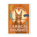 Caracal Brushes Giclée Framed Print ADimals A4 Portrait / White Frame Framed Print