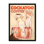 Cockatoo Coffee Giclée Framed Print ADimals A4 Portrait / Black Frame Framed Print