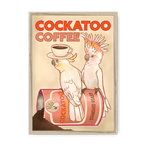 Cockatoo Coffee Giclée Framed Print ADimals A4 Portrait / Natural Frame Framed Print