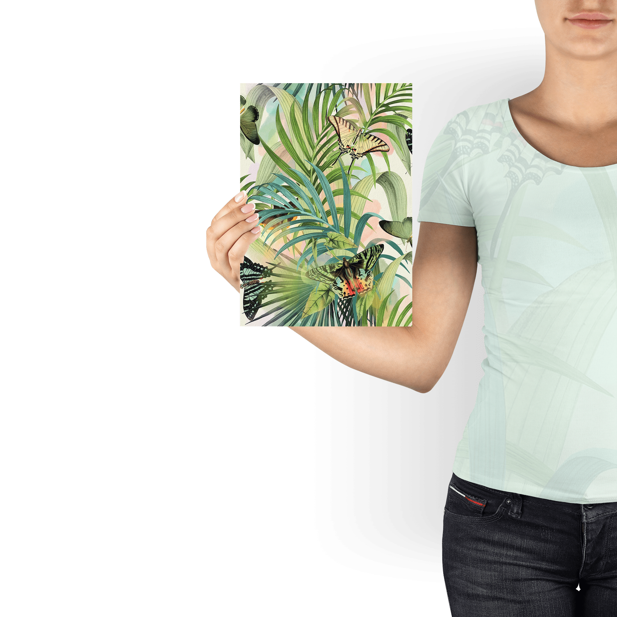 Fluttering Flora Giclée Art Print The Flutterby Effect A4 (21 X 29.7 cm) Art Print