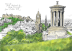 Calton Hill Edinburgh Matte Art Print Essential Edinburgh Art Print