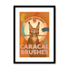 Caracal Brushes Giclée Framed with a Mount Print ADimals A3 Portrait / Black Frame Mounted Print