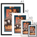 Lemur Chocolate Giclée Framed with a Mount Print ADimals Mounted Print