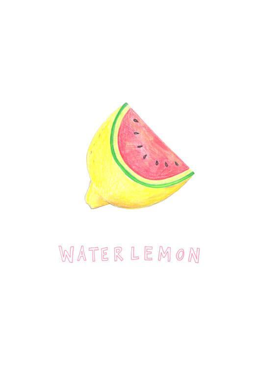 Waterlemon Matte Art Print Tropical Mashups A5 (14.8 X 21 cm) Art Print