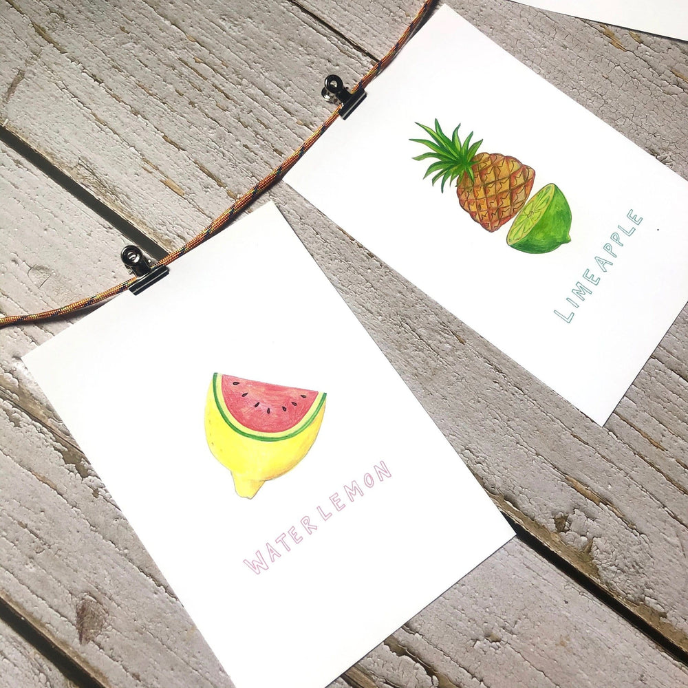 Waterlemon Matte Art Print Tropical Mashups A5 (14.8 X 21 cm) Art Print