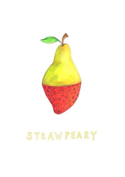 Strawpeary Matte Art Print Tropical Mashups A5 (14.8 X 21 cm) Art Print