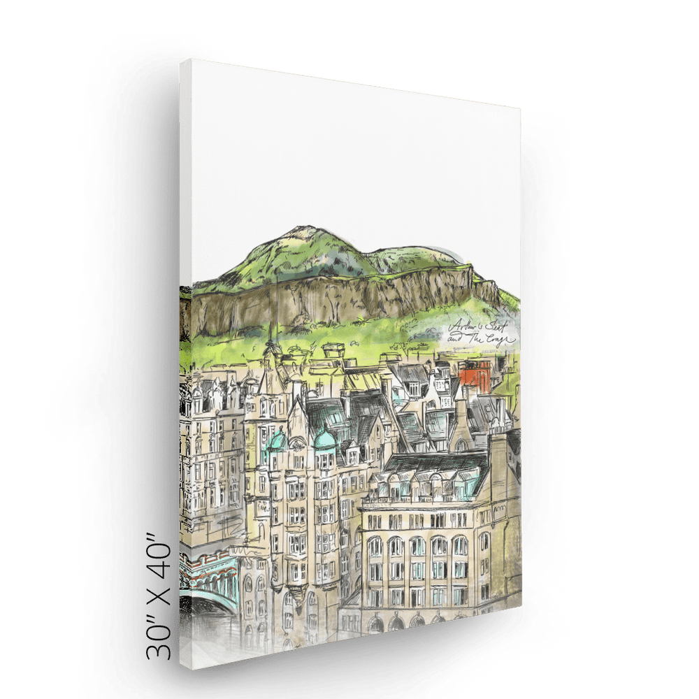 Arthurs Seat & The Crags Matte Canvas Print Essential Edinburgh Canvas Print