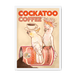 Cockatoo Coffee Giclée Framed Print ADimals A4 Portrait / White Frame Framed Print