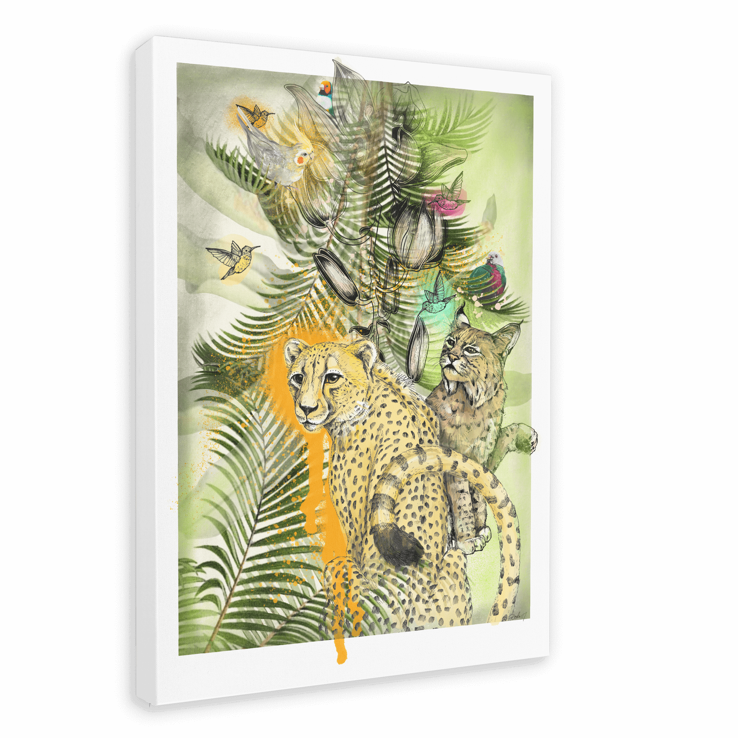 Big Cat Tropicana Canvas Print The Gathering 28