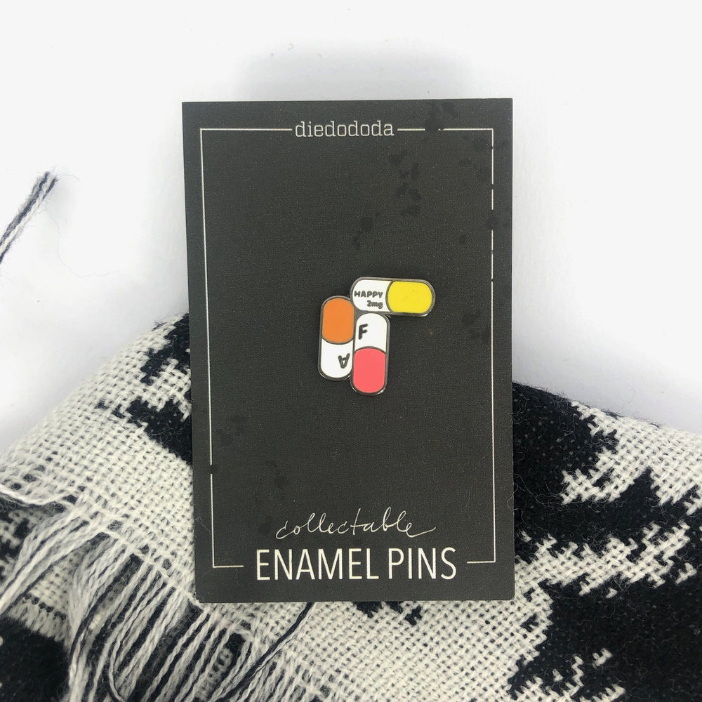 Happy AF Pill Pin Pins by diedododa Pin