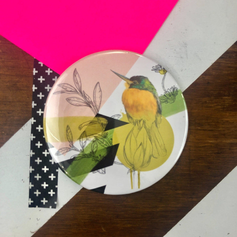 Mustard Bird Pocket Mirror diedododa Mirror