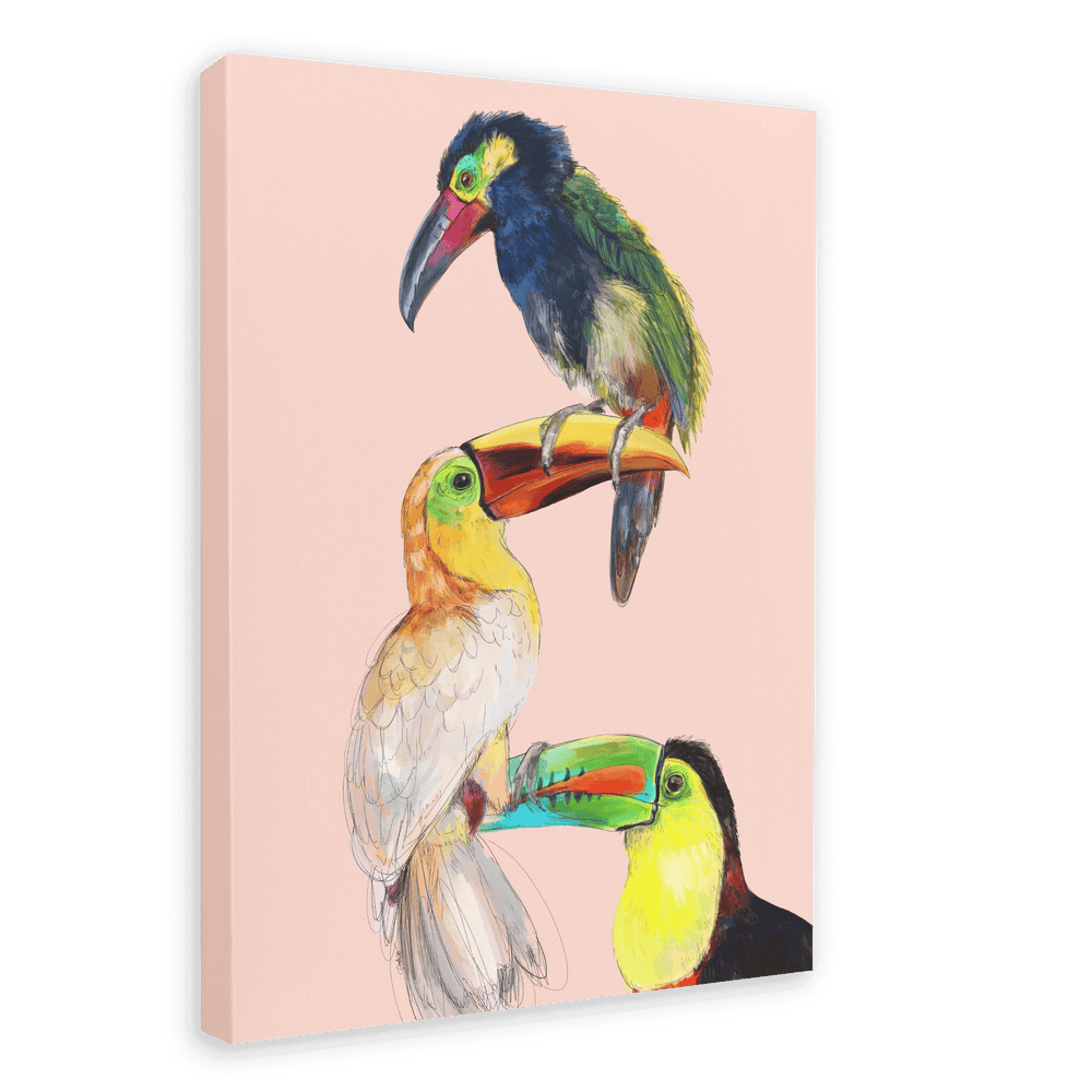 Tower Of Toucans Canvas Print The Gathering 28"x40"(70x100 cm) Canvas Print