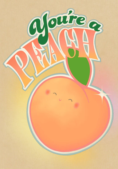 You're A Peach Greeting Card Greeting Card Retrogrades Greeting Card