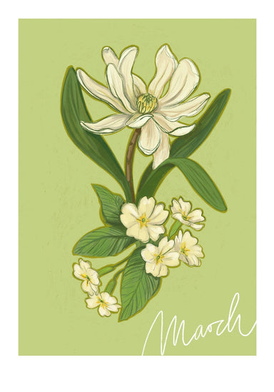 March Birthday Bloom Greeting Card Birthday Blooms Greeting Cards Greeting Card