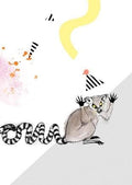 Lemur Boom Greeting Card Food, Fur & Feathers Greeting Cards Card