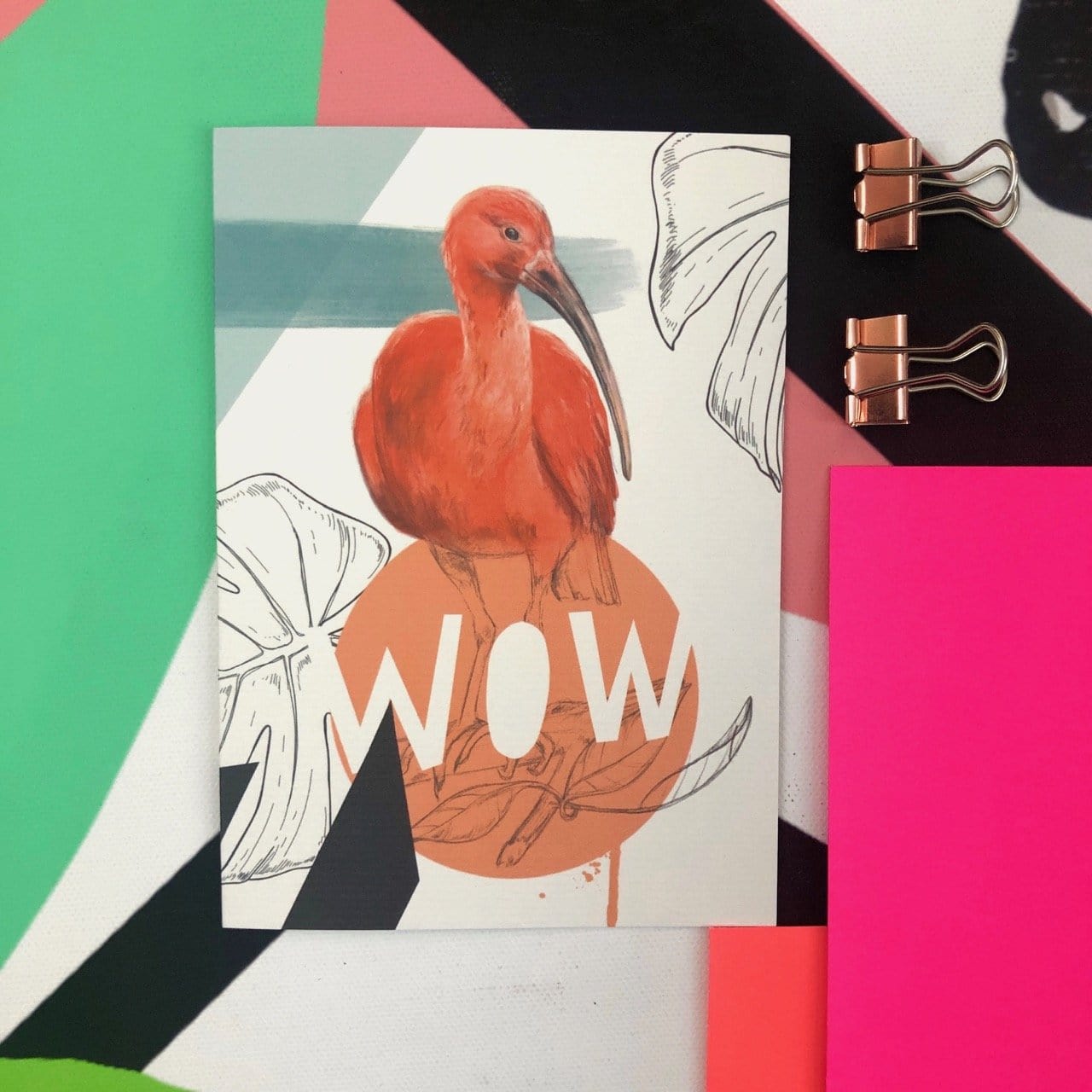 Scarlet Ibis - Wow Greeting Card Beaky Blooms Greeting Cards Card