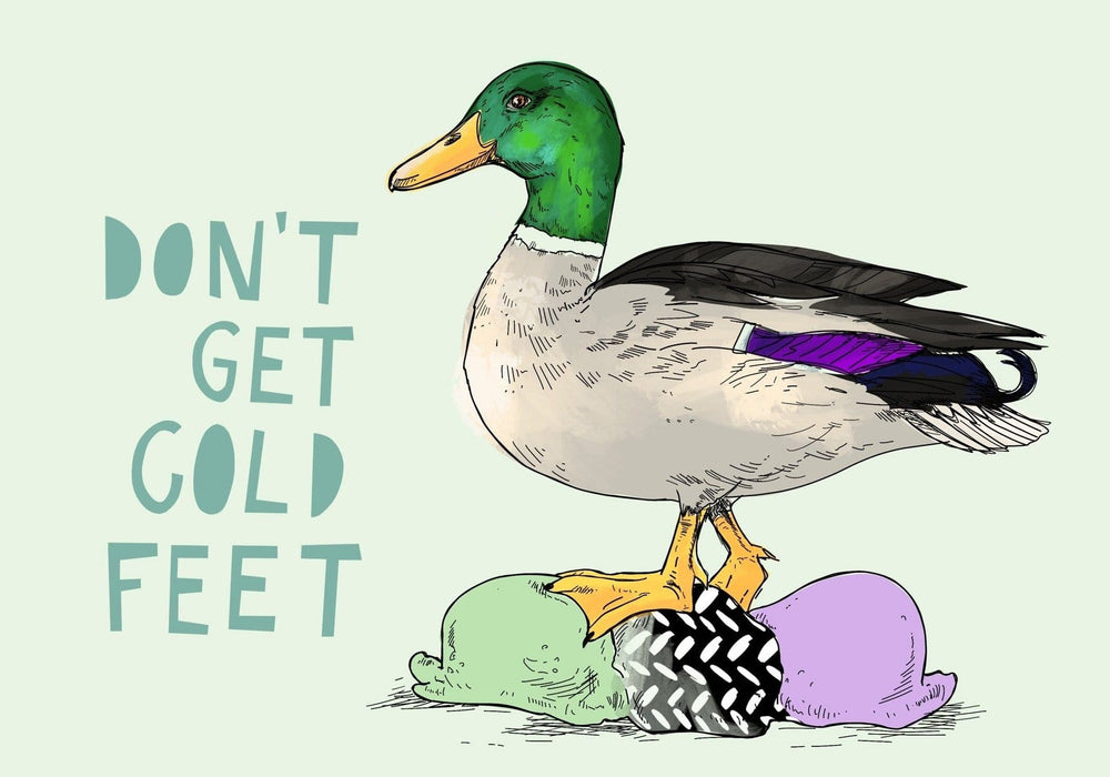 Ice Ice Beaky - Cold Feet Greeting Card Ice Ice Beaky Card