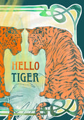 Hello Tiger Greeting Card Nouveau Animaux Card
