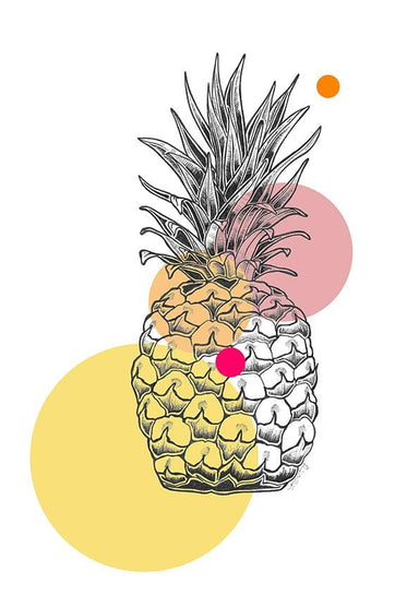 Pop Pineapple Greeting Card Food, Fur & Feathers Greeting Cards Card