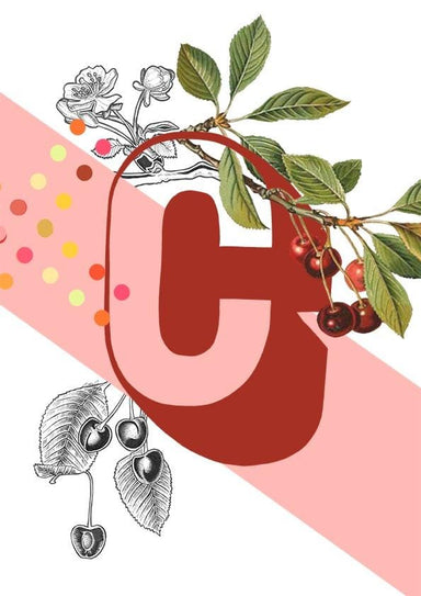 Botanical Alphabet C Greeting Card Botanical Alphabet Greeting Cards Card