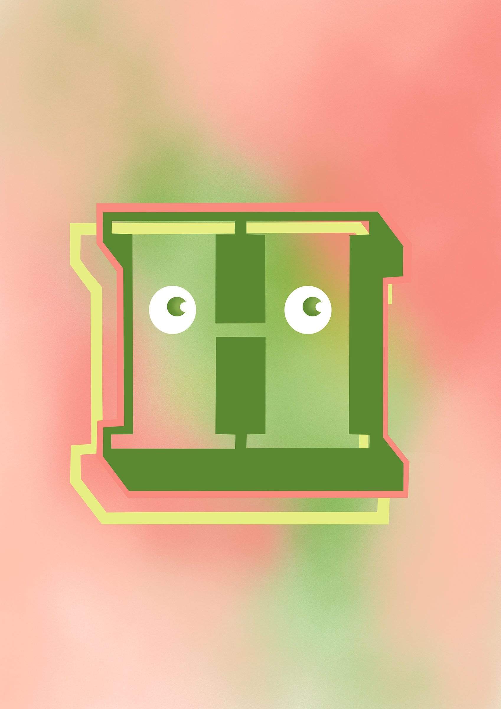 The Jolly Type H Greeting Card The Jolly Type Greeting Cards Greeting Card