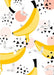 Banana Greeting Card Food, Fur & Feathers Greeting Cards Card