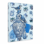 Delft Daft - Jays On A Jar Canvas Print The Gathering 28"x40"(70x100 cm) Canvas Print