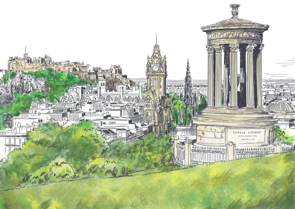 Calton Hill Edinburgh Greeting Card Scotland Greeting Cards Card