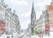 Tron Kirk & Royal Mile Edinburgh Greeting Card Scotland Greeting Cards Card