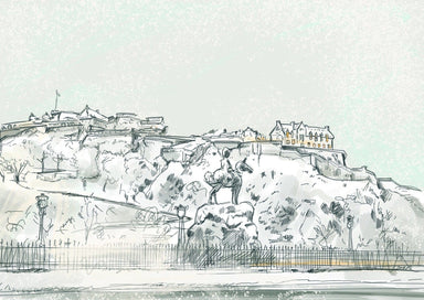 Edinburgh Castle In The Snow Greeting Card Scotland Greeting Cards Card