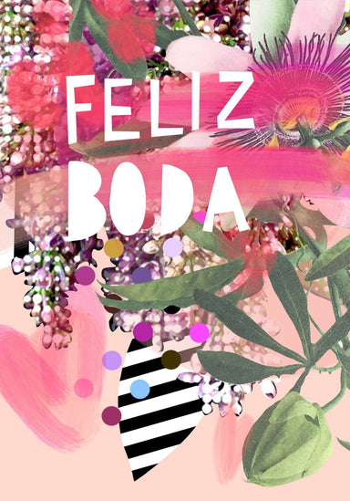 Feliz Boda Greeting Card Motley Blooms Greeting Cards Card