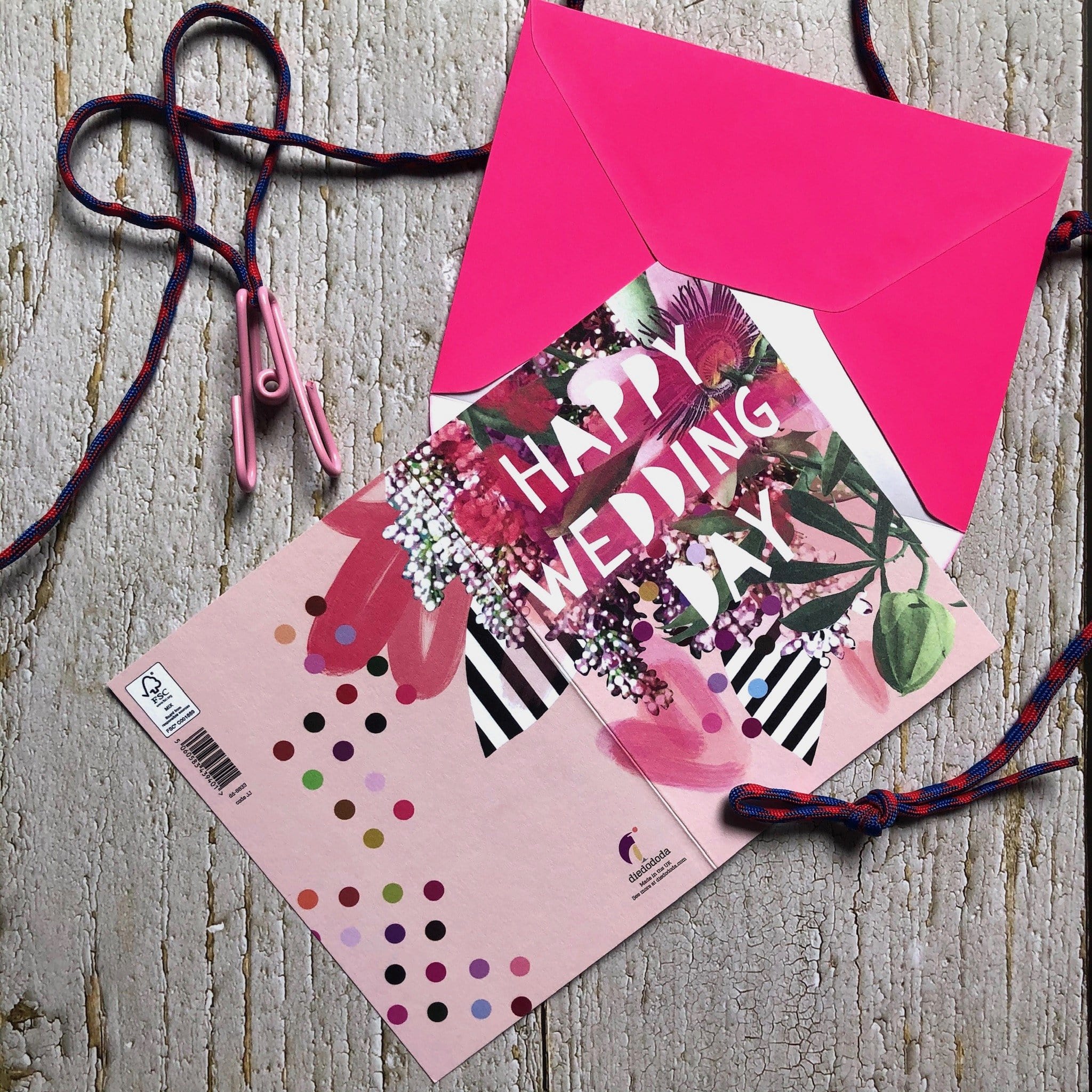 Happy Wedding Day Greeting Card Motley Blooms Greeting Cards Card