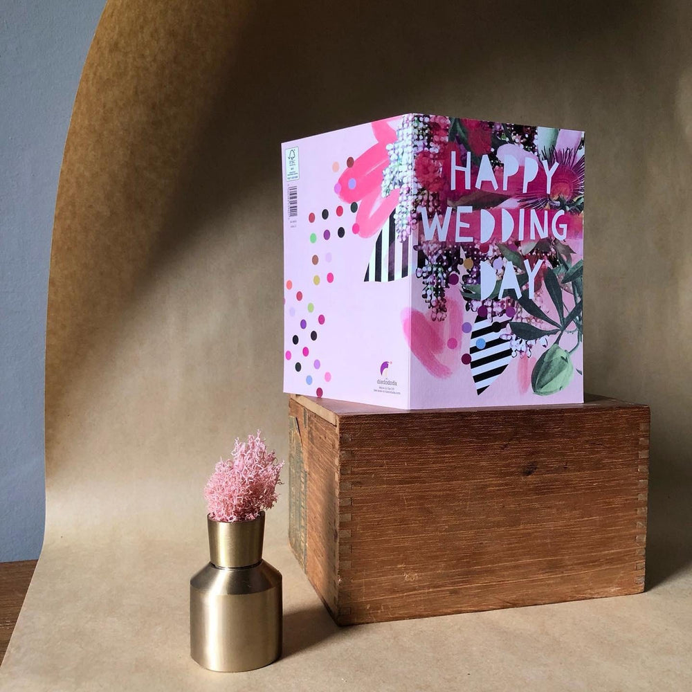 Happy Wedding Day Greeting Card Motley Blooms Greeting Cards Card