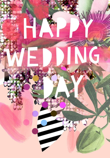 Happy Wedding Day Greeting Card Motley Blooms Greeting Cards Card