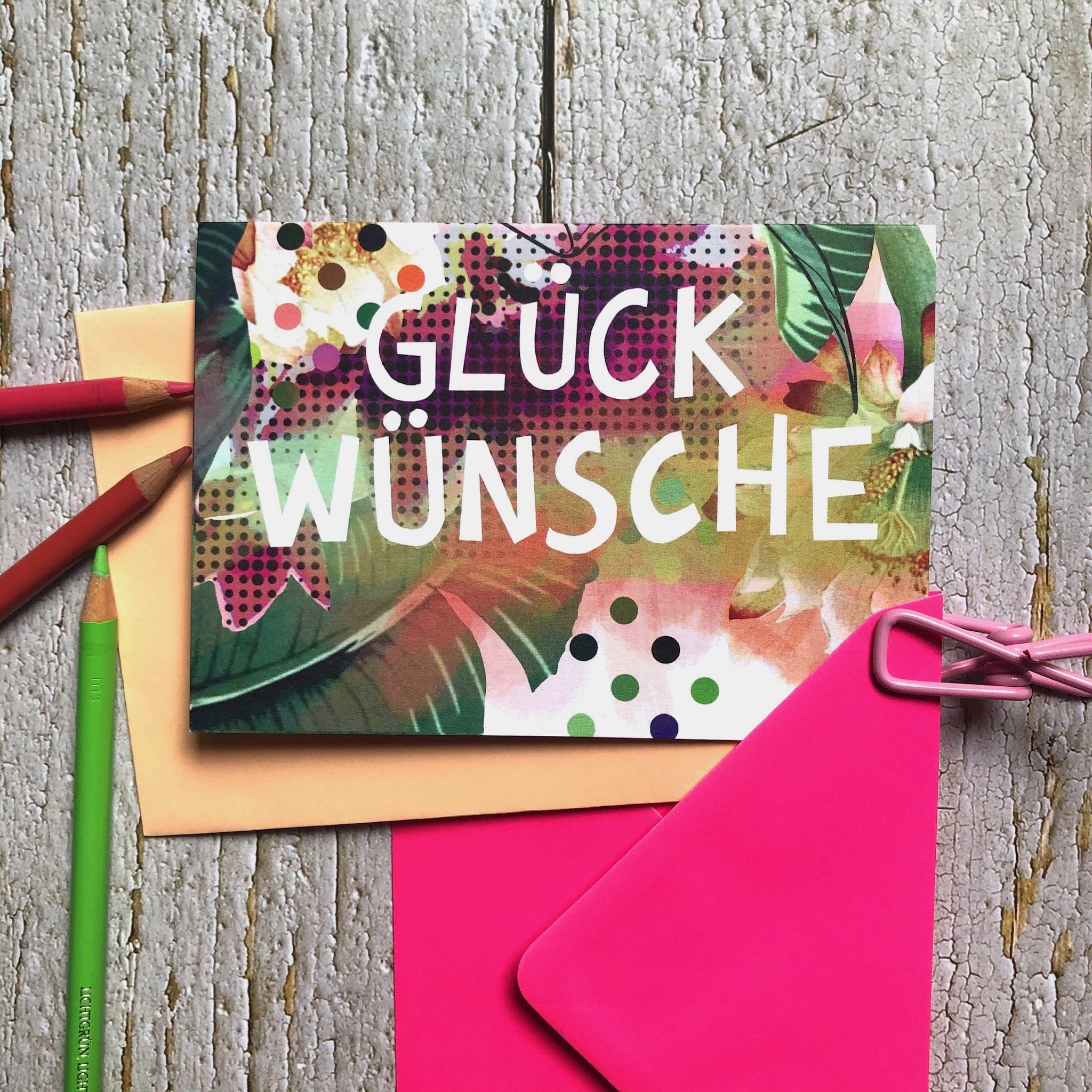 Glückwünsche Greeting Card Motley Blooms Greeting Cards Card