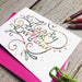 Happy Birthday Colourful Calligraphy Greeting Card diedododa Cards Card