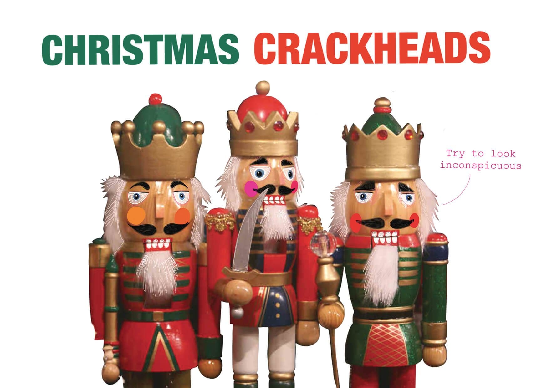 Christmas Crackheads Greeting Card Christmas Cards Card