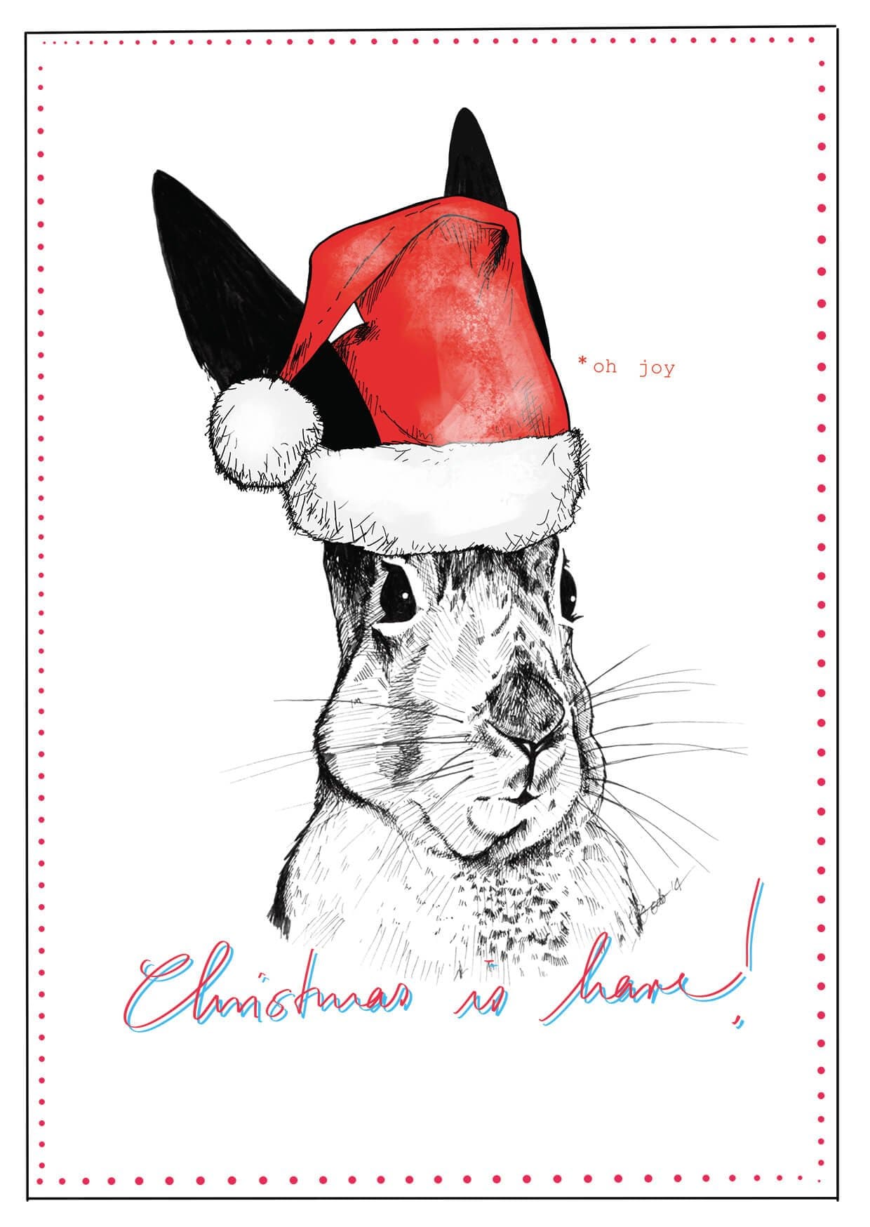 Christmas is Hare Christmas Cards Card