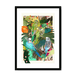 Blooming Budgerigars Framed with a Mount Print The Gathering A3 Portrait / Black Frame Mounted Print
