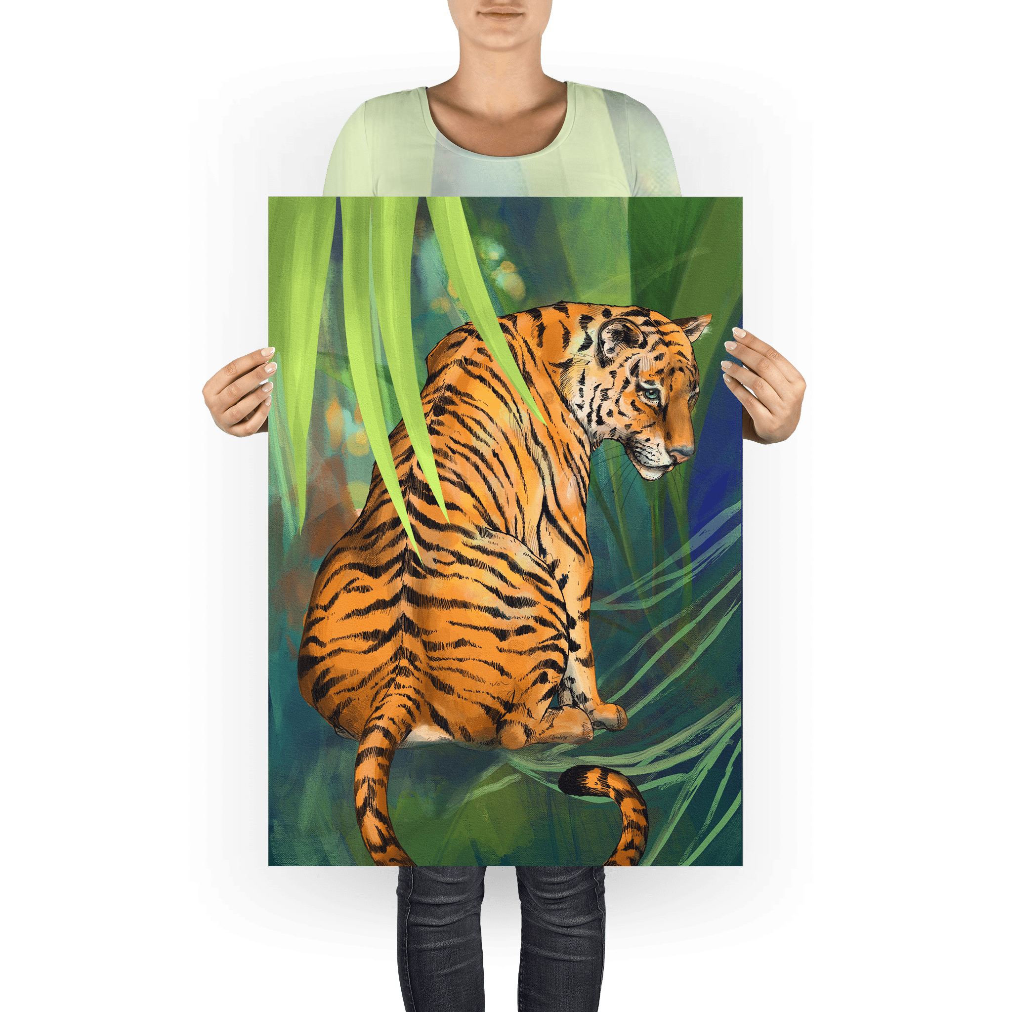 Jungle Stripes Giclée Art Print Pawky Paws A1 (59.4 X 84.1 cm) Art Print