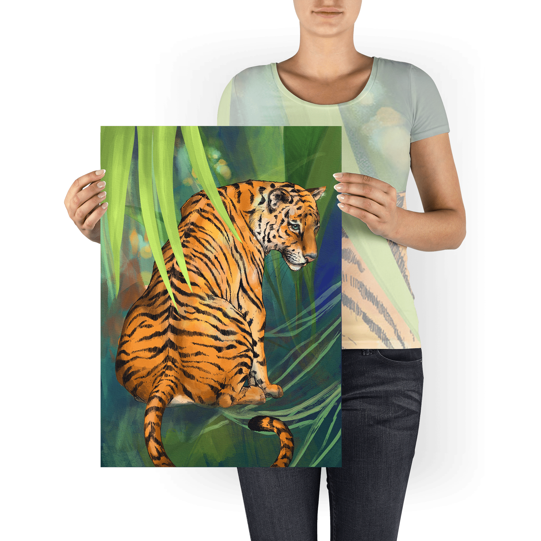 Jungle Stripes Giclée Art Print Pawky Paws A2 (42 X 59.4 cm) Art Print
