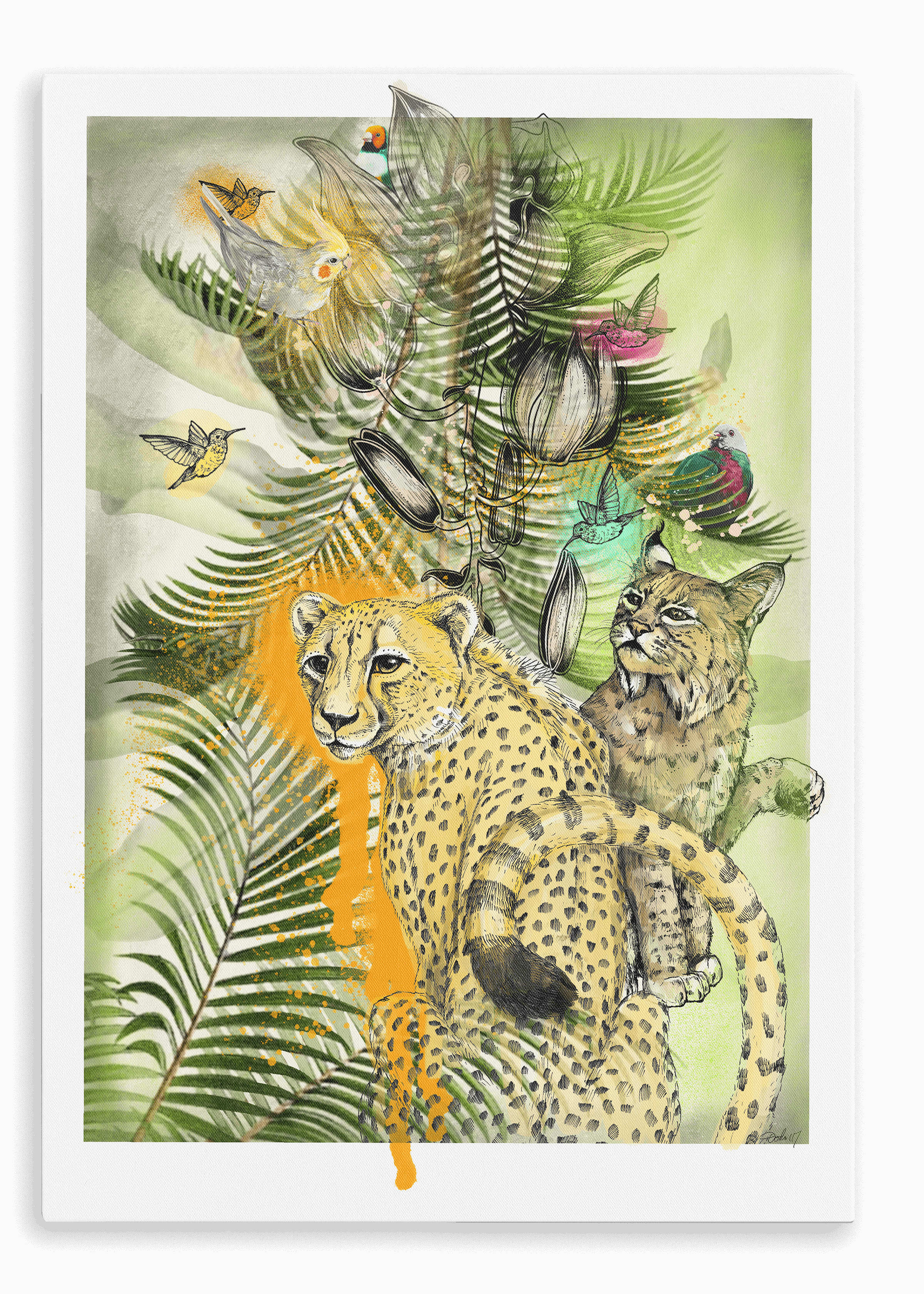 Big Cat Tropicana Canvas Print The Gathering 28