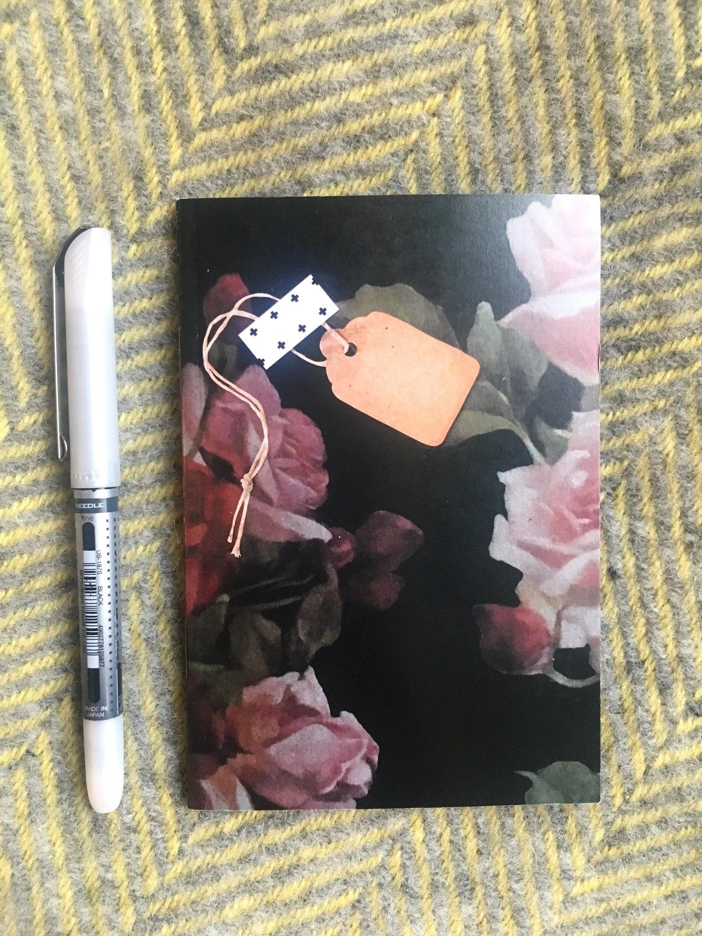 Dark Floral Pocket Notebook Stationery by diedododa Notebook