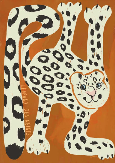 Leopard Des Neiges Matte Art Print Aventures Des Créatures Art Print