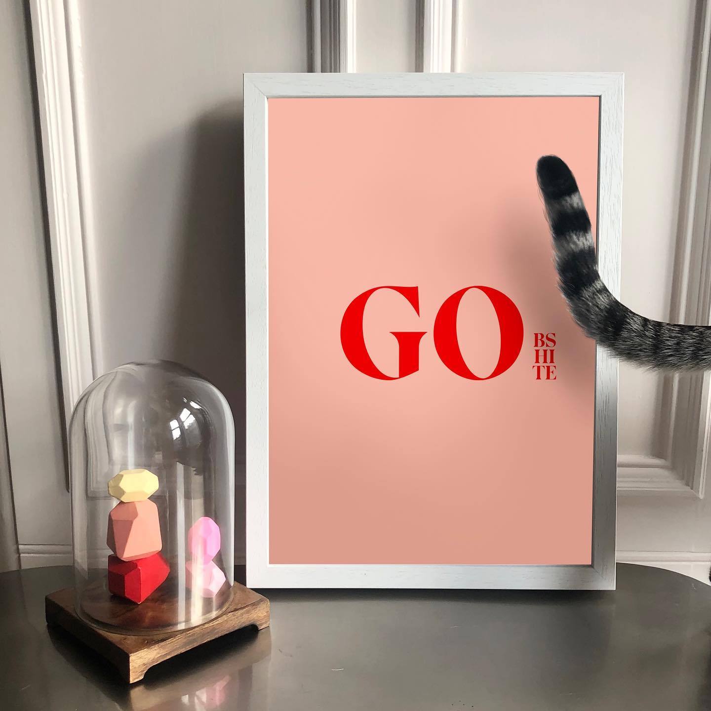 Gobshite Pink Art Print Sweary Psalms Art Print