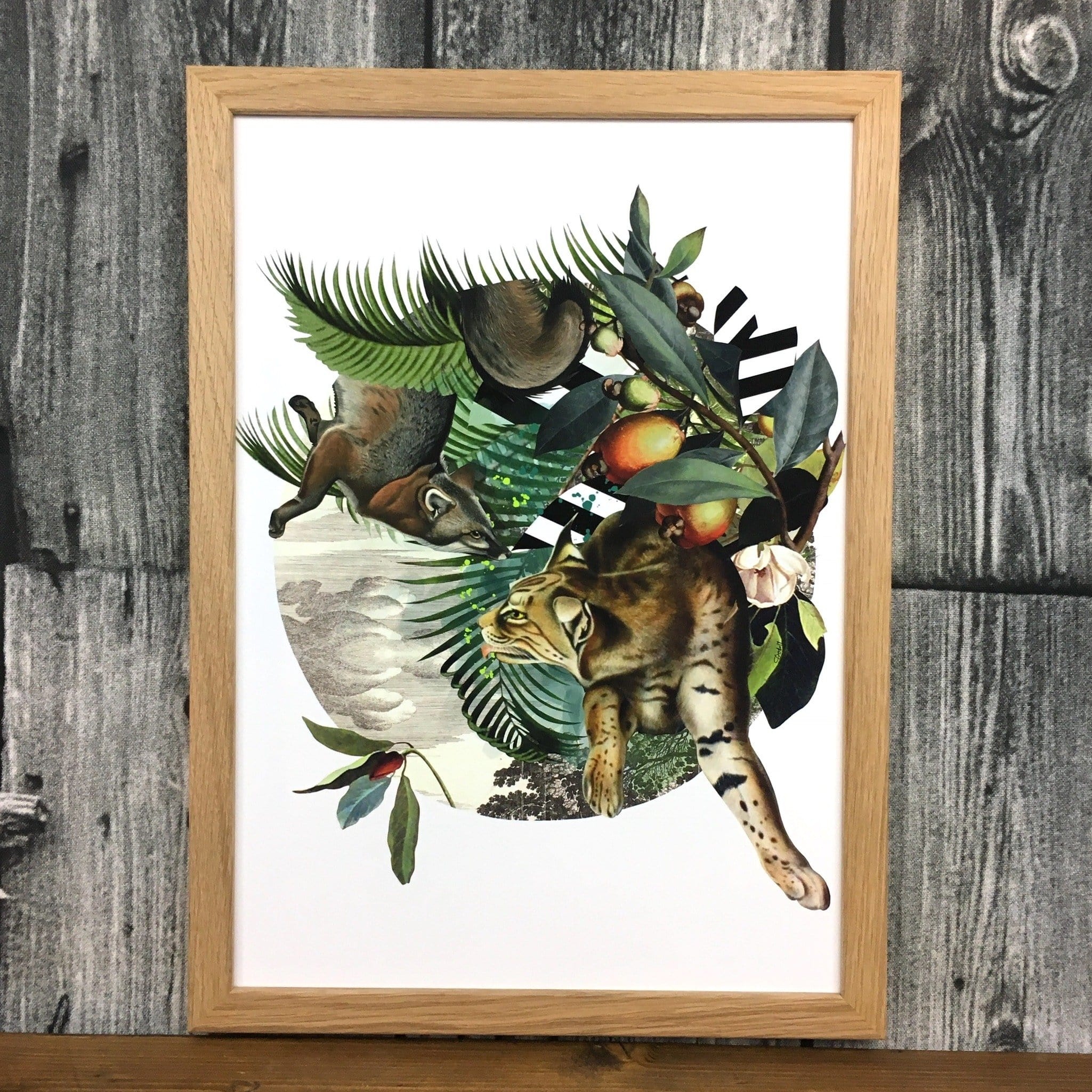 Fox & Lynxs' Tropical Escape Matte Art Print The Audubon Remixes Art Print