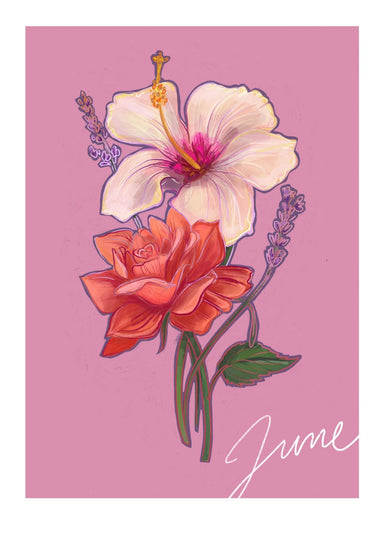June Birthday Bloom Greeting Card Birthday Blooms Greeting Cards Greeting Card